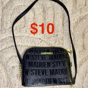 Steve Madden Embossed Black Crossbody Bag